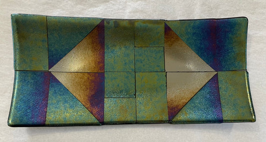 Rainbow Iridescent Platter