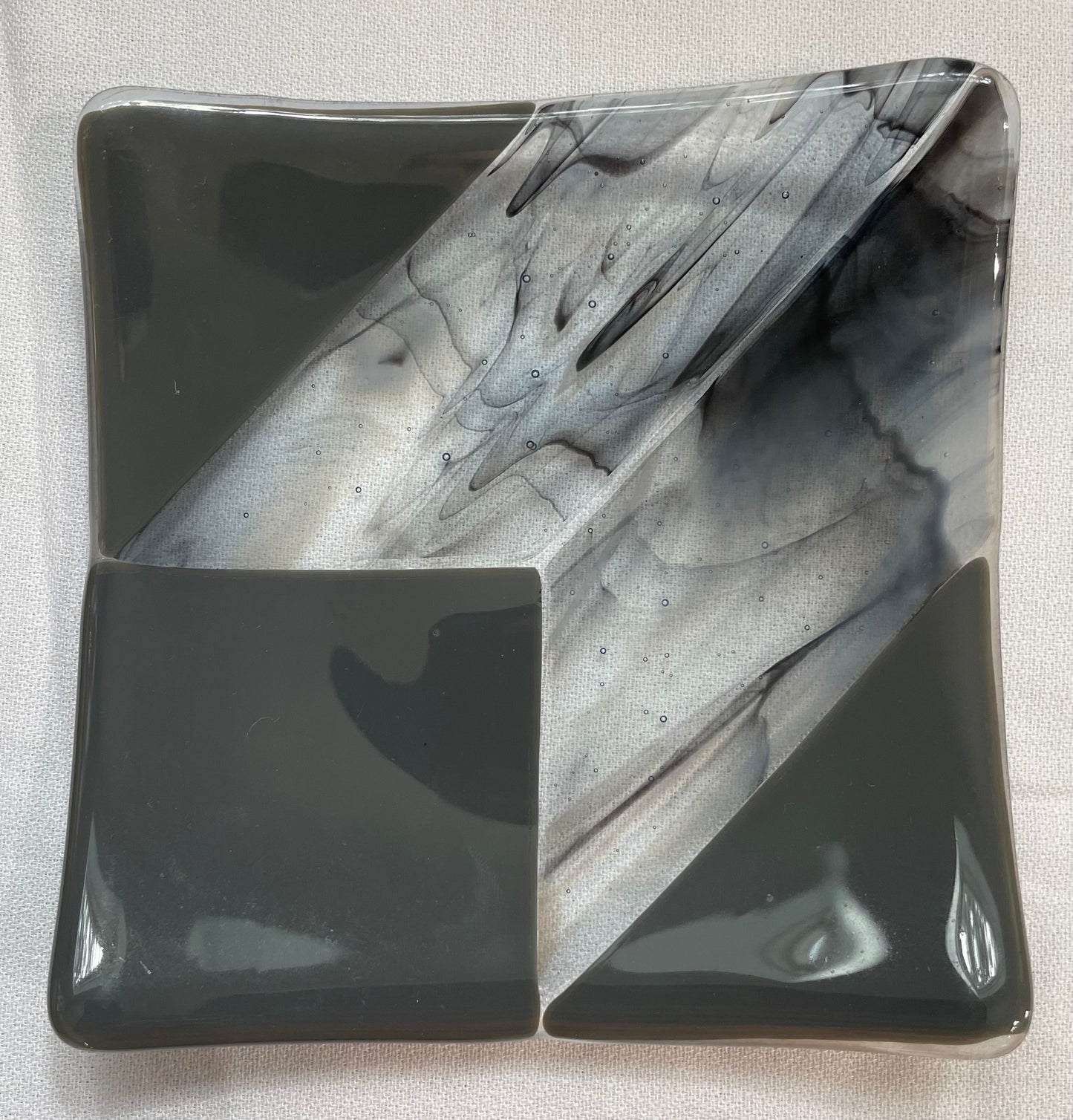 Black and Gray Decorative Plate